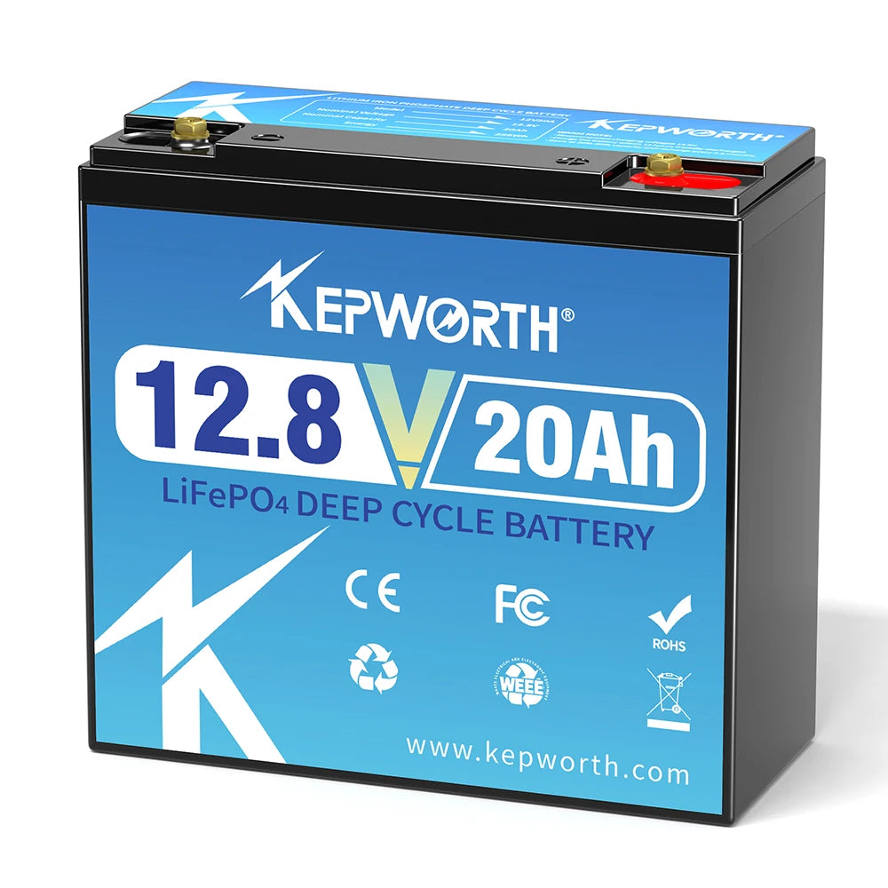DE EU US Stock Kepworth 12V 20Ah 25Ah 30Ah LiFePo4 Battery Pack 12.8V Deep Cycle Lithium Iron Phosphate Rechargeable Batteries