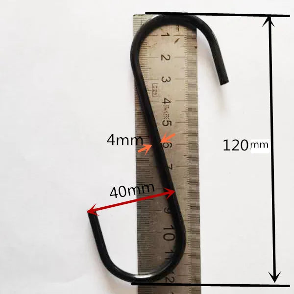 Heavy Duty Black Coating Steel S Shaped Hook