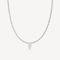 Chris April 316L Gold Plated Stainless Steel Marquise Cut Zirconia Luxury Charm Necklace