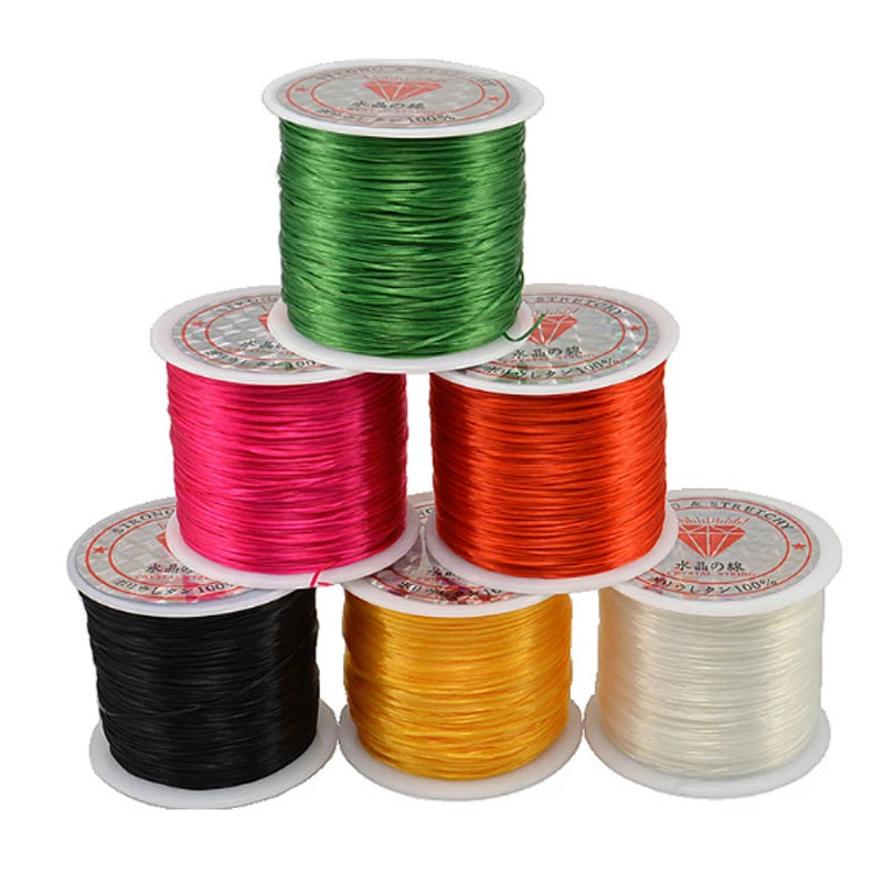 1Roll Transparent Elastic Crystal Line Beading Cord String Wire Thread for Jewelry Making Bracelet Accessories