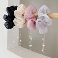 Pearl Tassel Large Intestine Women Elastic Hair Band Ropes Ponytail Holder Scrunchies Hair Ring Rubber Girls Hair Accessories