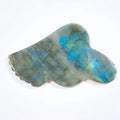 DIY Wholesale Labradrite Guasha Face Body Massage Scraper Heart Shape Jade Pink Gua Sha Stone