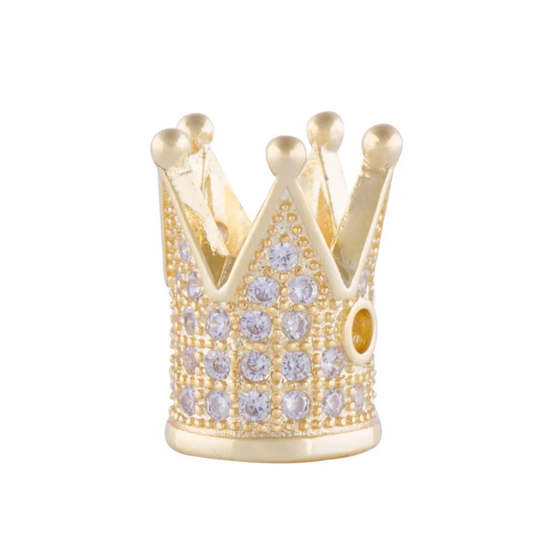 Crown Diy Bracelet Necklace Accessories Handmade Copper Pendant Zircon Micro-inlaid Accessories