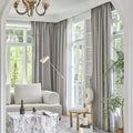 Modern Style Pongee Composite Full Blackout Curtains with Rope Format Home Shade Curtain