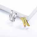 Customization Waterproof Tarnish Free Fashionable Opening Rings Women Jewelry 18k Gold PVD Plated Hug 316L Stainless Steel Ring