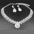 Jewelry Set for Women 2021  Korean Fashion Gorgeous Water Drop Necklace and Earring Jewelry Set