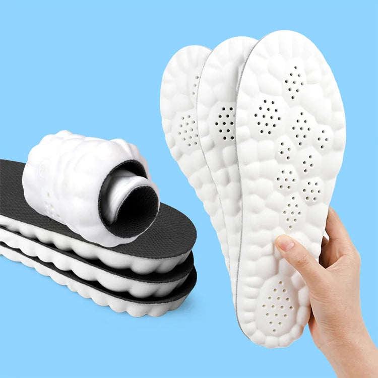 Light Weight Anti Fatigue Superior Cushioning Shock Absorption Daily Wear PU Sports Shoe Insoles