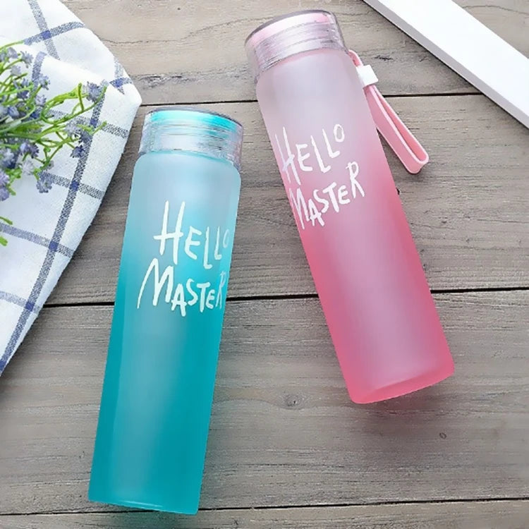 ZHOYA Gradient Color Matte Portable Activity Gift Cup School Portable Sports Bottle Water Wholesale Glass Camping PC Gym CLASSIC