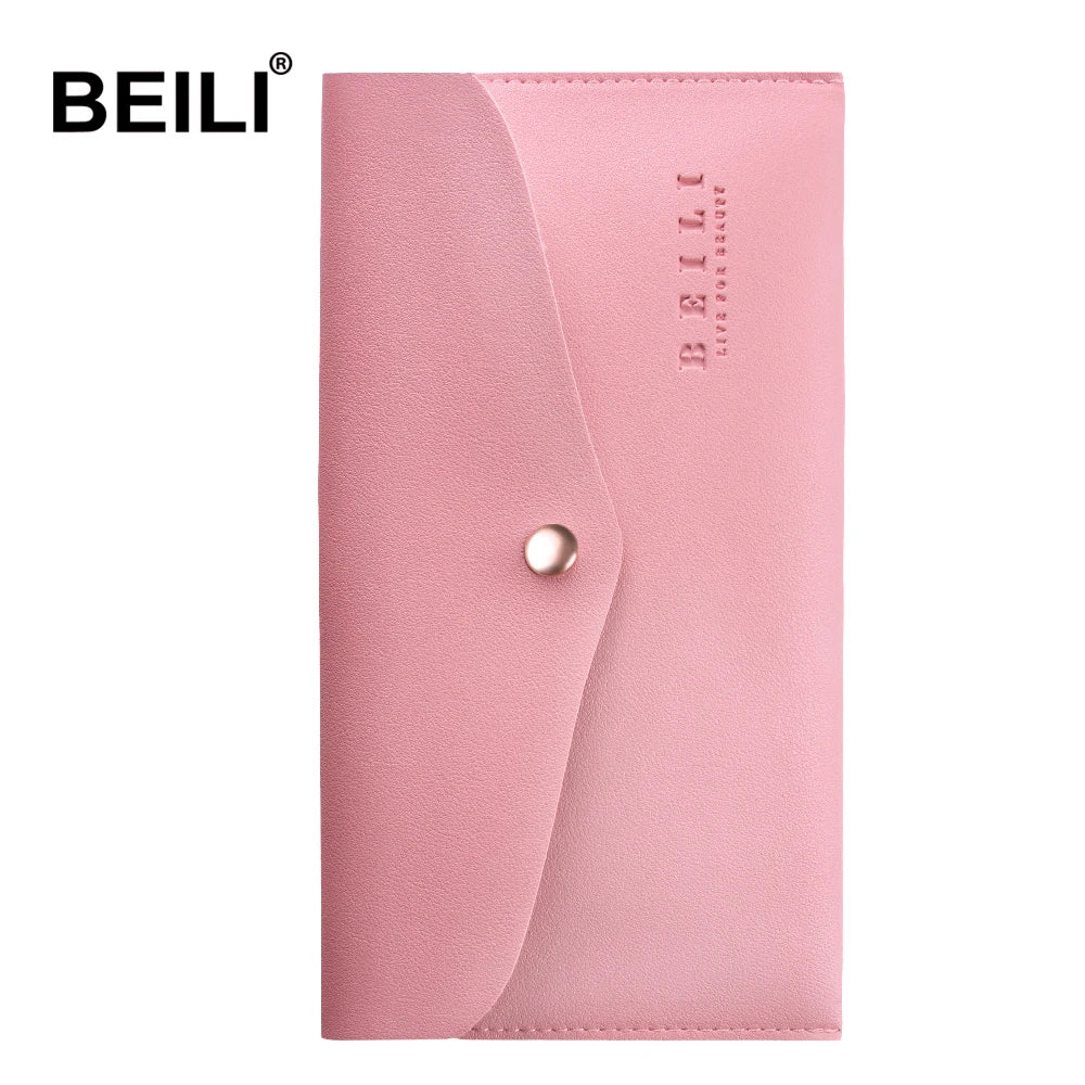 BEILI Durable PU Leather Customized Color & Size Private Label Makeup Bag for Women