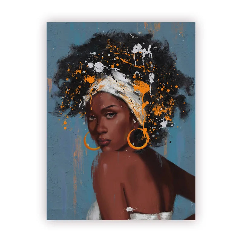 Wall Art Paintings Abstract African Woman Canvas Paintings on the Wall Art Posters and Prints African Art Wall Hanging Pictures