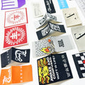 Garment Accessories Neck Size Printed Brand Private Label Custom logo Clothing Tag Woven Labels for Clothing