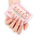 GD12 30 Pcs French Minimalist High-end Feel Coated Short Almond Shape Acrylic Press on Nails Dropshipping Customize False Nails
