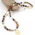 Mailard Natural Irregular Black Opal Stone Beaded Necklace for Women Healing Crystal Energy Agate Stone Fashion Bracelet Jewelry