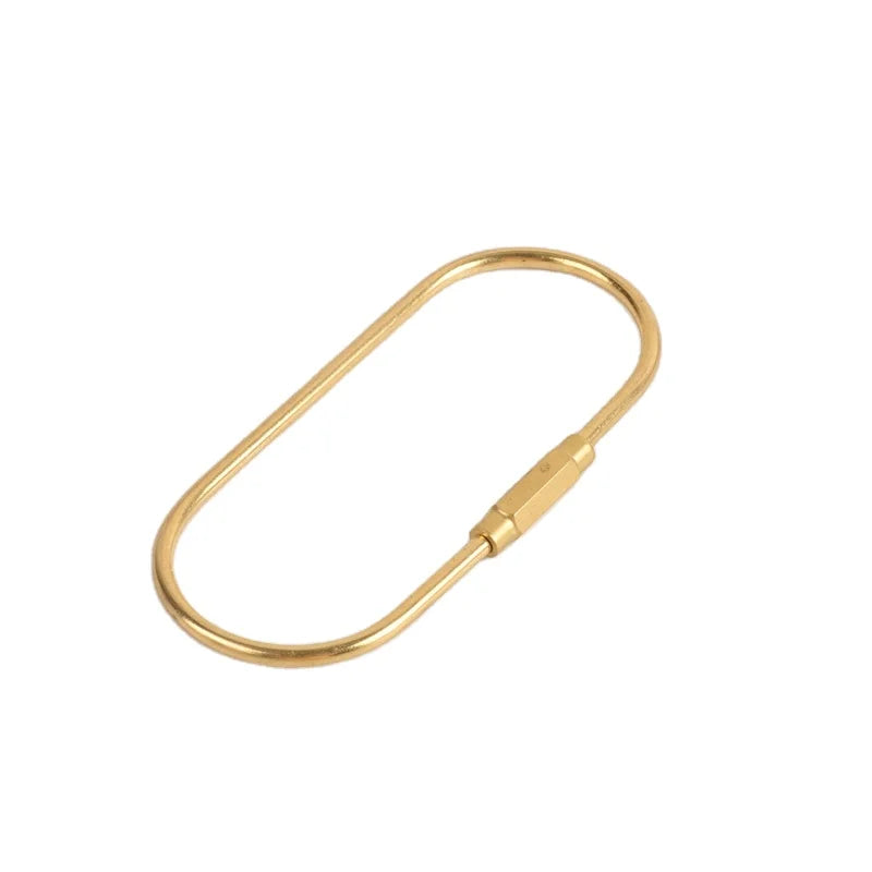 High Quality Gold Keychain Clasp Belt Hook Brass Key Ring