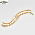 Custom Blank Chain Bracelet  OEM&ODM 0.5cm 0.7cm Width Stainless Steel PVD Gold Crystal Zircon Luxury Couple Fashion Bracelets