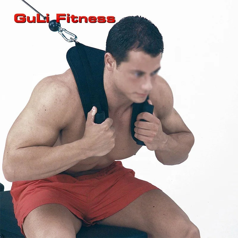 Guli Fitness Workout Strength Training Abdominal Crunch Harness Lat Straps V-Shaped Ab Straps With Foam Grips Fitness Equipment