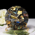 Gem Agate Clock Crystal Desk & Shelf Clocks Home Decor Labradorite Agate Conch Slices Office Desk Feng Shui Decorations MegaBDM