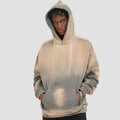 Custom Aged Wash Streetwear Distressed Oversized Heavyweight Thick Vintage Aged Sun Faded Acid Washed Hoodie Men