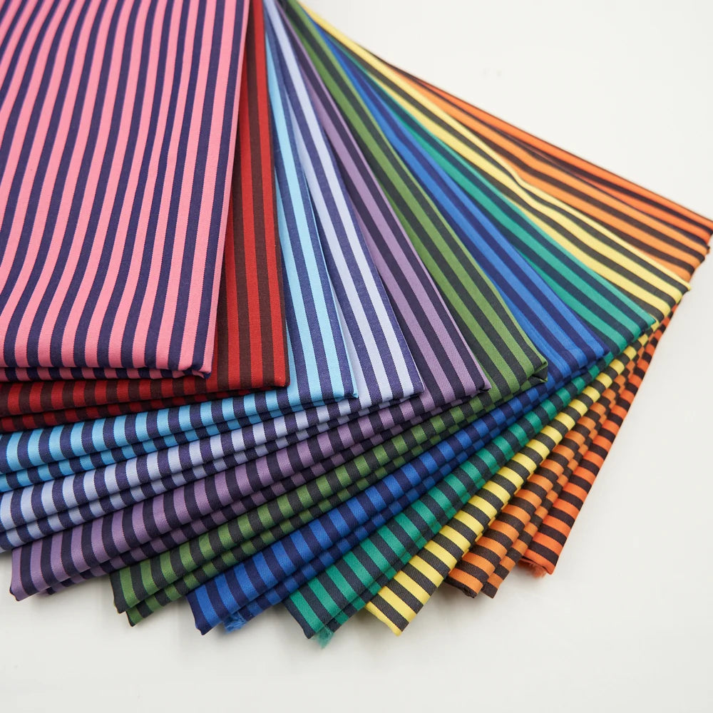 China Keqiao Cheap Price In-Stock Poplin Woven Yarn Dyed Stripe Breathable Fabric for Boys & Girls Shirts and Blouses