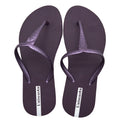 Hot Summer Sales Lightweight and Lighted Women's Rubber Flip Flops Slippers with Glitter Upper Square-Toed Beach Slippers