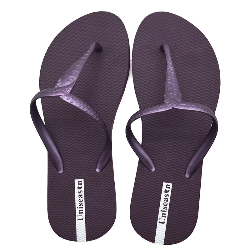 Hot Summer Sales Lightweight and Lighted Women's Rubber Flip Flops Slippers with Glitter Upper Square-Toed Beach Slippers