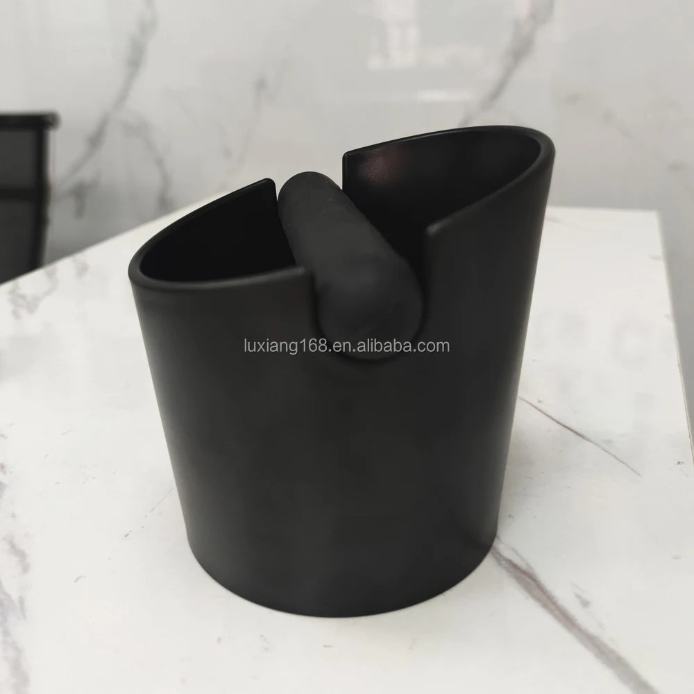 Espresso Coffee Knock Box with Shock-Absorbent  Base and  Removable Knock Bar