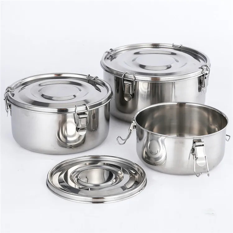 Premium Single Compartment Stainless Steel Bento Lunch Box Stackable and Leak-Free Snack Container Food Grade Metal Bento Box