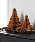 Customized Size Multi Color Eco-friendly Paper Honeycomb Christmas Tree Ornaments for Home Christmas Decoration