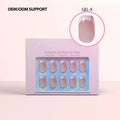 Private Label Short Square Acrylic Stick on Nail Press Wholesale Soft Gel French Tip Custom Press on Finger Nails Kit