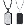 Stainless Steel Hammered Necklace Custom Dog Tags Pendant Necklace