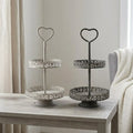 Metal Three-layer Double-layer Customized Size White Eco-Friendly Sturdy Cake Stand Tableware Rack Wedding Afternoon Tea Use