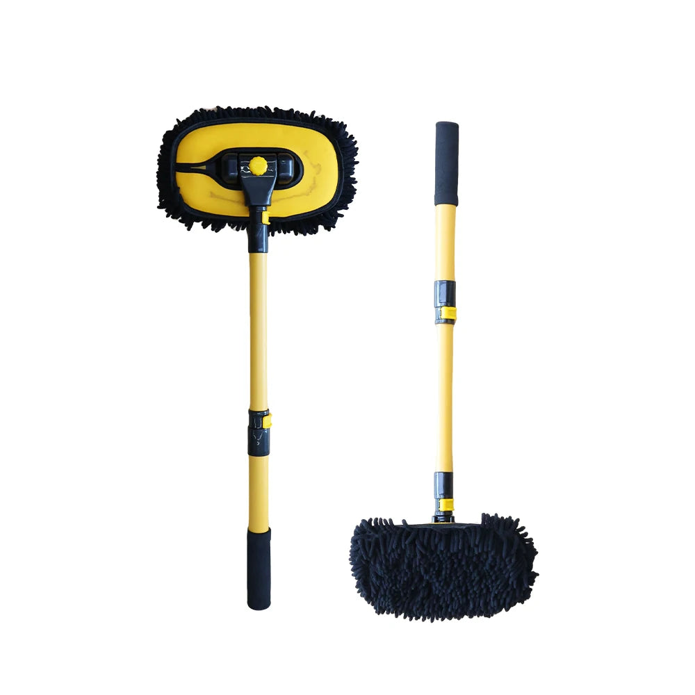 Car Wash Brush Mop - Adjustable Telescopic Wash Brush Kit Long Handle Vehicle Cleaning Tool