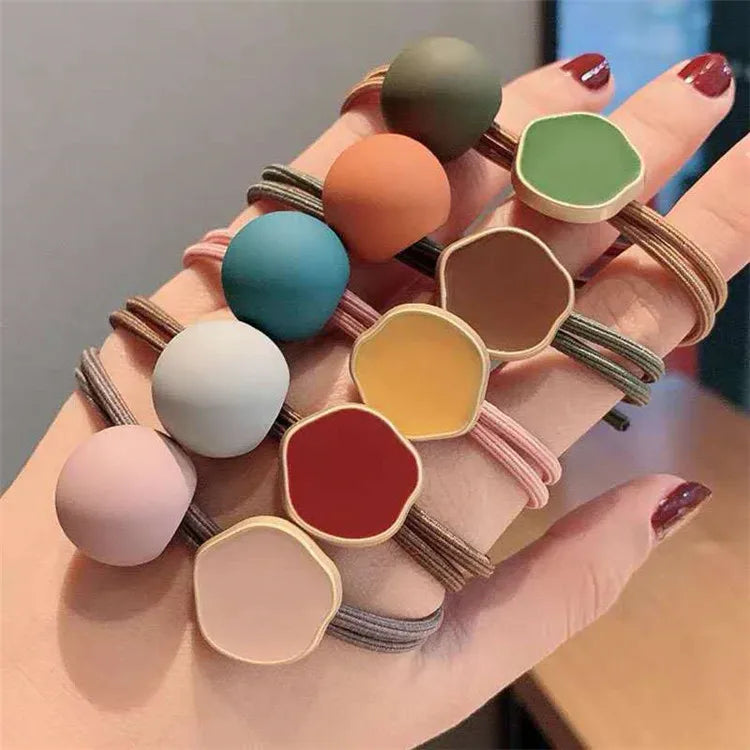 Simple Candy Color Elastic Rubber Hair Band Hair Rope for Girls Hair Accessories