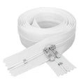 Long Bedding Bag Zipper 3# Nylon Two-way Separator Pull Thickened White Zipper for Home Textiles