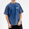 Men's Heavyweight Cotton Oversized Vintage Washed Tee Printed Blank Acid Washed Blank Graphic Tee Vintage Style Tshirt for Men