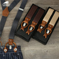 American Retro Style X Y Type Ami Khaki Iron Buckle 3.0cm Polyester Needle Detection Belt Jewelry Strap All-Match Suspender