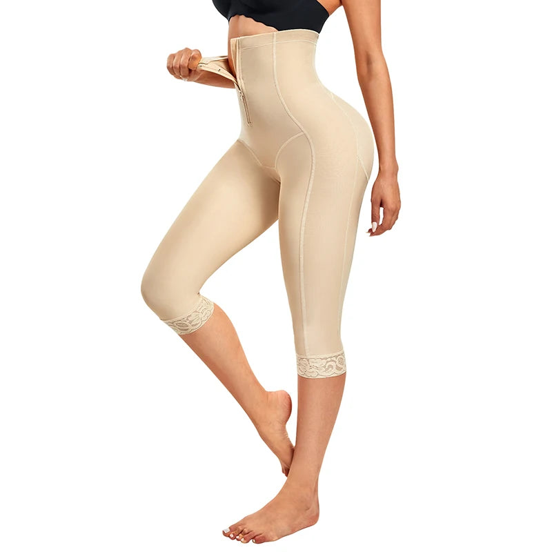 Postpartum Body Shaper Firm Belly Shorts Hip and Butt Lifter and High Waist Butt Lifter Shorts With Zipper