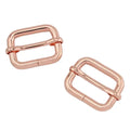 Nolvo World 5*25*20 mm 1" Rose Gold Slides Tri-glide Wire-formed Roller Pin Buckle Adjuster Welded Tri Glide Slider Buckle