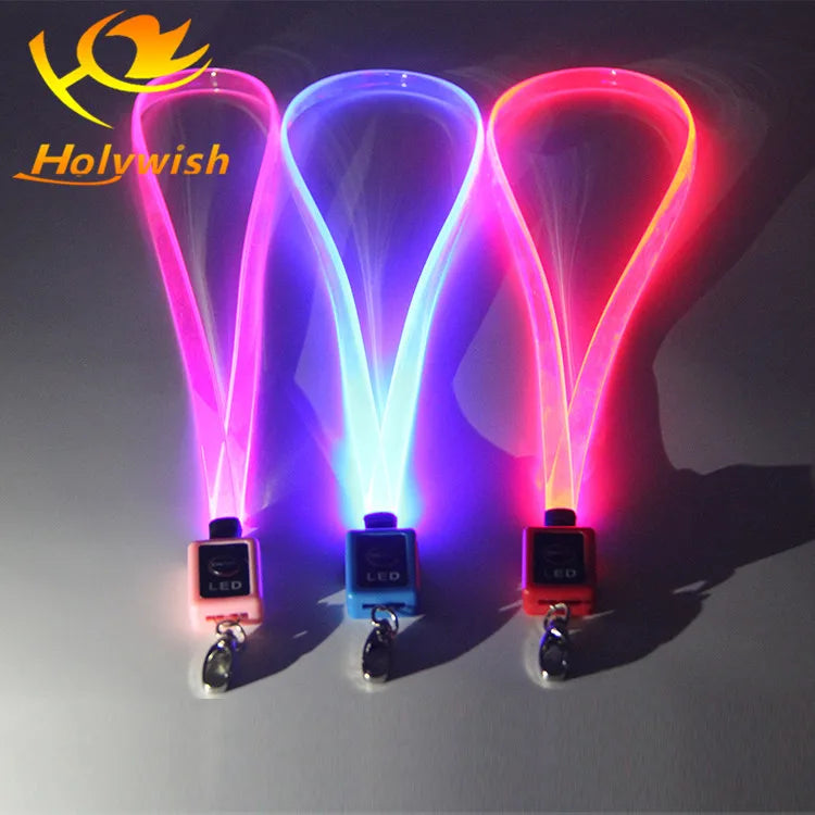 Free Sample Promotional Cheap Printed Polyester Neck Lanyard Manufacturer LED Lighted Lanyard With Logo