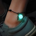 RisingMoon Wholesaler Simple Bead Leaves Rope Chain Summer Luminous Beach Foot Bracelet  Pendant Anklet