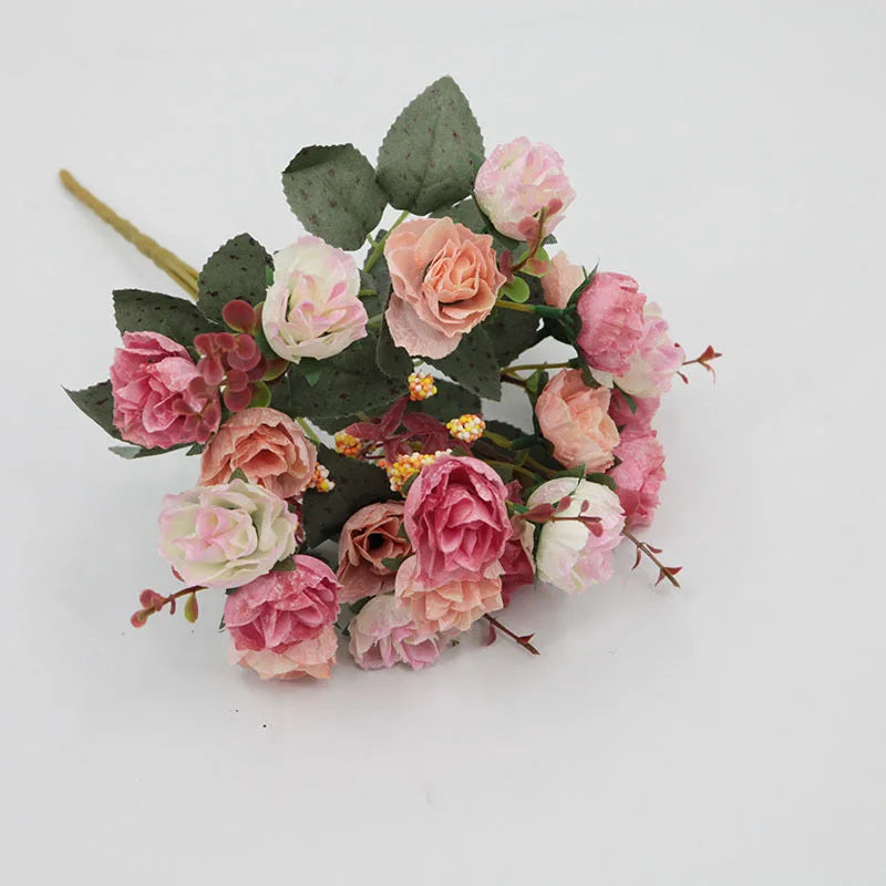Modern Design Colorful Artificial Roses Table Runner Plastic Wedding & Home Furniture Decor Hotels Dining Tables Weddings Events