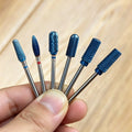 Custom Durable Nail Art Tools Grinding Head Blue Coated Tungsten Carbide Volcano Nail Drill Bits