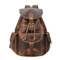 Tiding Guangzhou Wholesale Factory Vintage Cowhide Leather Custom Color Day Backpack Daypack Genuine Leather Unisex Backpack