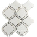 Silver White Premium Modern Grade Parquet Lantern Shell Mosaic Marble Stone Arabesque Tile Mother Interior Wall Hotels 10mm