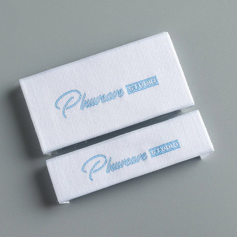 Fast Delivery Clothing Label Custom Folded Cloth Label Custom Woven Label