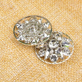 30mm Round Clear Rhinestone Shank Button Sewing Wedding Dress Crystal Buckle for Invitations Bouquet Ribbon