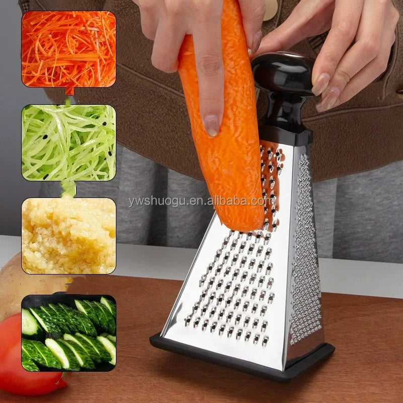 Multifunctional Stainless Steel Kitchen Tool Household Vegetable Potato Slicer Cheese Shredder Cleaning Tool Durable Metal Tool