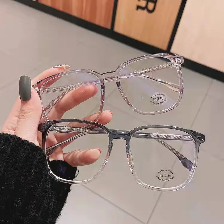 Hot Sale Women Glasses Frames Lens Oversize Fashion Women Eyewear Eyeglasses 2022 Transparent Anti Blue Light Optical Glasses PC