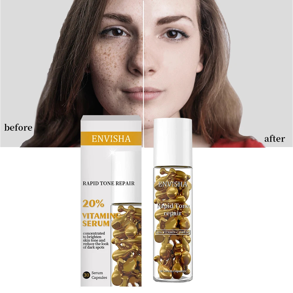 Private Label Skin Care Capsules Face Brightening Serum Capsule for Women and Men