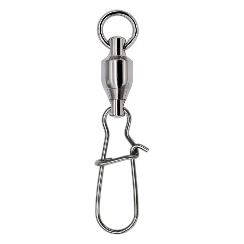 TAKEDO 4005 Fishing Ball Bearing Swivel with Coast Lock Snap Stainless Big Game Fishing Ball Bearing Swivels